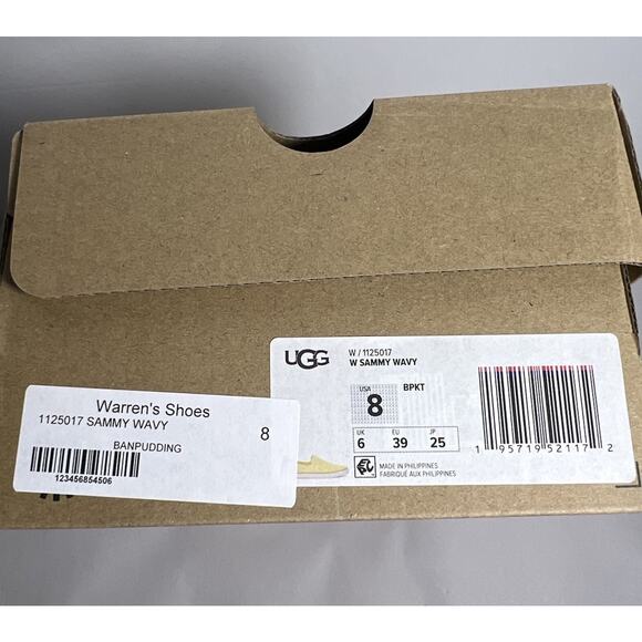 UGG Womens Sammy Wavy Banana Pudding Slip-On Sneaker Yellow Women's Size 8 - Picture 2 of 7